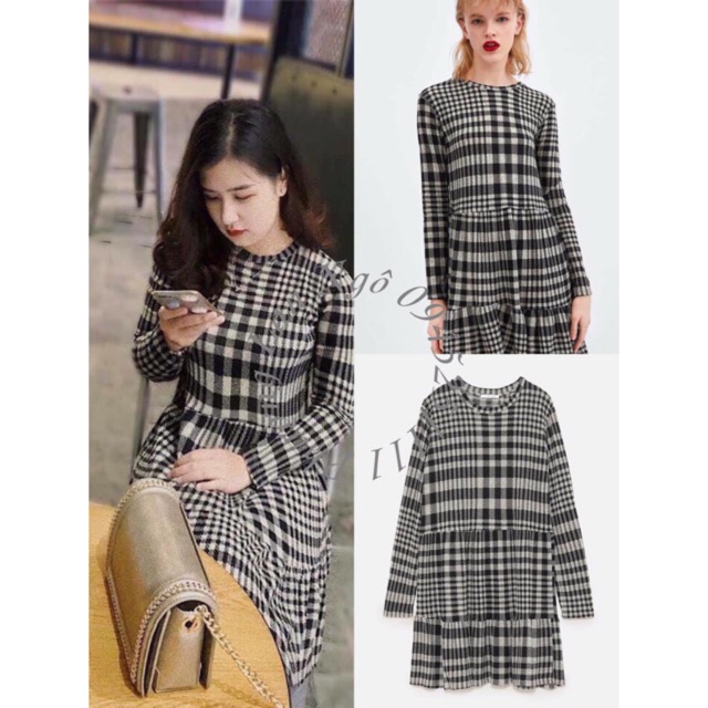 #zara ĐẦM KẺ NƠ