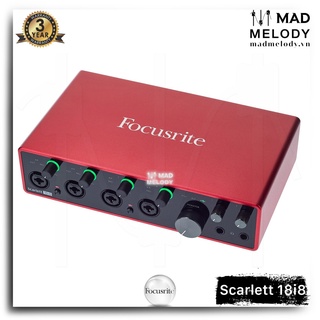 Focusrite Scarlett 18i8 USB Audio Interface (3rd Gen) [soundcard thu/kiểm âm 18i8 Gen 3, thế hệ 3, NEW & chính hãng]