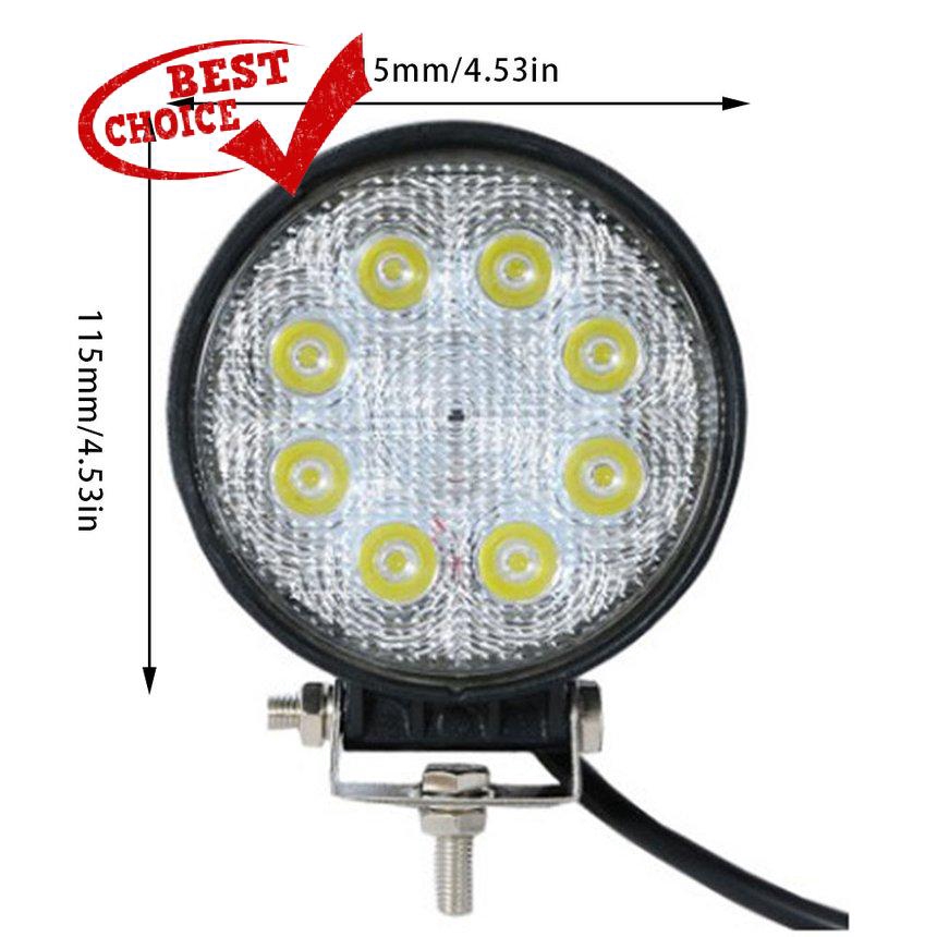 Đèn Led Tròn 24w Chống Nước Cho Xe Hơi