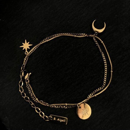 Lắc Tay Trăng Sao Titan Ko Đen TT 2972