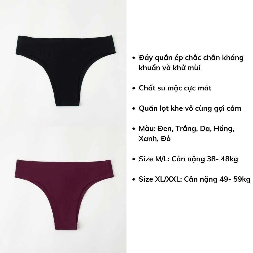 Quần lót nữ lọt khe đúc su thun lạnh không đường may sexy gợi cảm và quyến rũ DOPICO L957