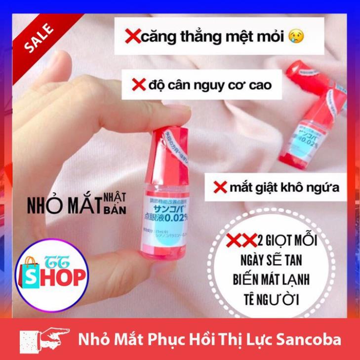 Nhỏ mắt Sancoba giảm cận thị - cải thiện thị lực mắt, làm dịu mắt phục hồi thị lực trong 1 tháng [ Nhật Bản ]