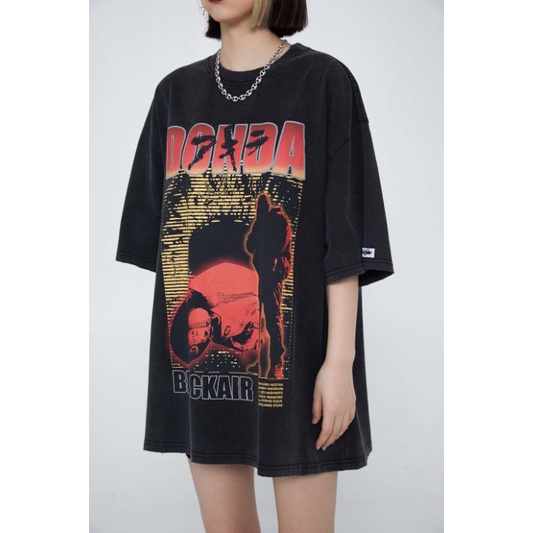 Áo thun oversize BLACK AIR DONDA WASHED - Áo phông vintage form rộng