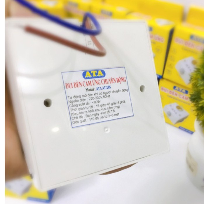 Đui đèn cảm ứng chuyển động có NÚt GẠT ATA AT-28S-Hàng chính hãng bảo hành 12 tháng