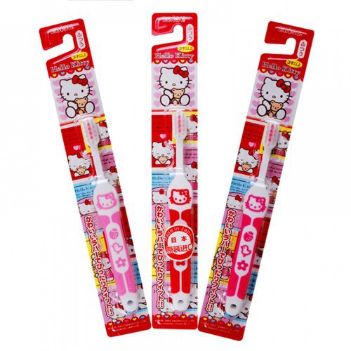 Bàn chải đánh răng trẻ em Hello Kitty (trên 3 tuổi)⚡𝗙𝗥𝗘𝗘 𝗦𝗛𝗜𝗣 ⚡Thiết kế siêu đáng yêu, đảm bảo các bé sẽ thích m