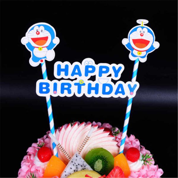 Topper cắm bánh HPBD hoạt hình