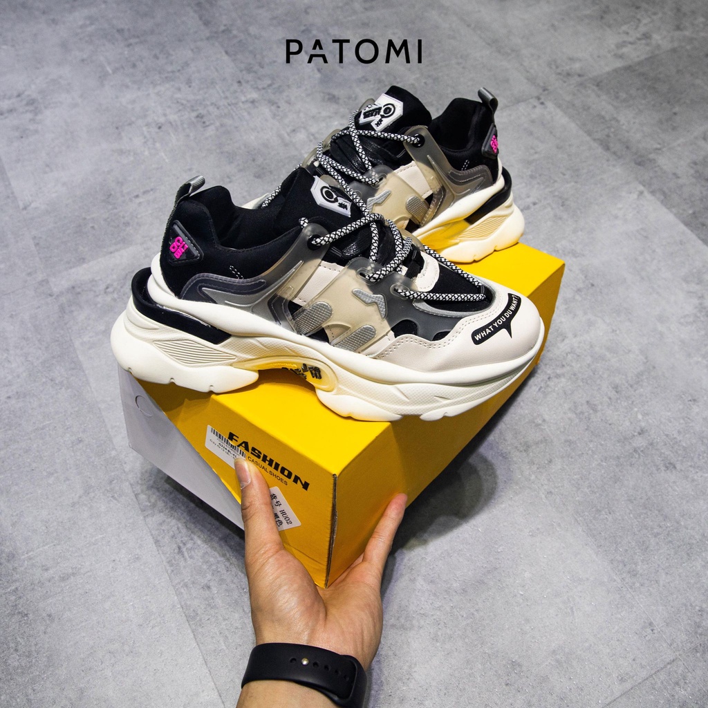 Giày thể thao nam chính hãng thời trang PATOMI, giày sneaker nam phong cách ulzzang tăng chiều cao cho nam cao cấp –G182