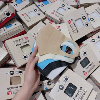 Khẩu trang Eco Mask 3D 3 LỚP. Đủ màu