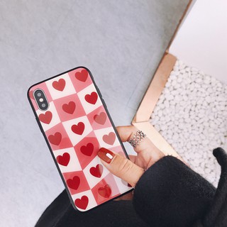 Ốp kính cường lực cao cấp tim trắng đỏ
