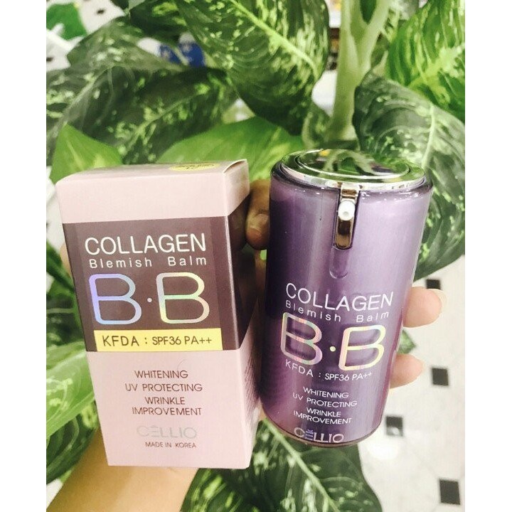 Kem Nền BB 💖 FREESHIP 💖 Kem nền Cellio Collagen Blemish Balm B.B SPF 40 PA+++ 40ml