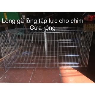 Lồng gà dài 120 x60 2 ngăn , lồng tập lực cho chim, lồng công nghiệp