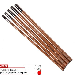 Cần câu tay giá rẻ CACBON BIGINNER màu nâu