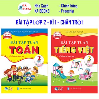Sách - Combo Bài Tập Tuần Toán và Tiếng Việt Lớp 2 - Chân Trời Sáng Tạo - Học Kì 1 (2 cuốn)