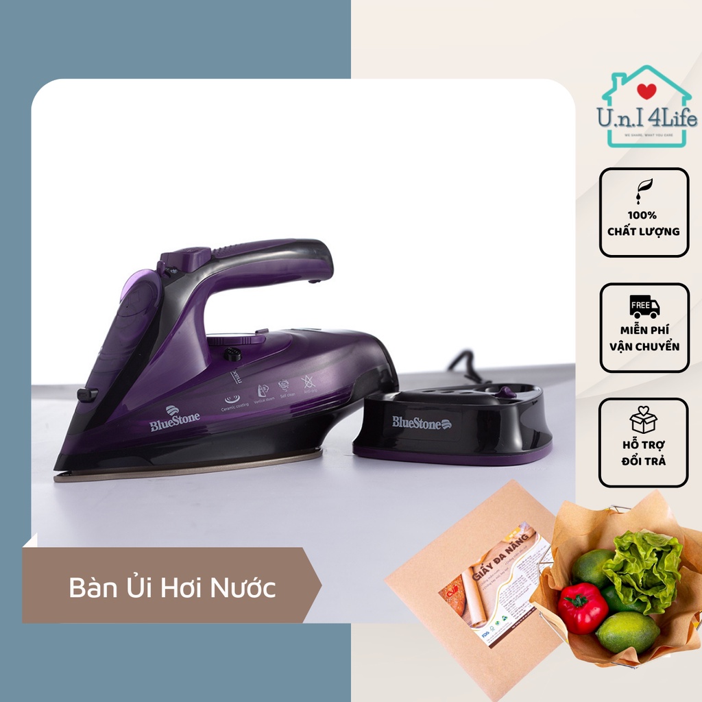 (CVI) Bàn Ủi Hơi Nước Không Dây Bluestone SIB-3854 | UnI 4Life