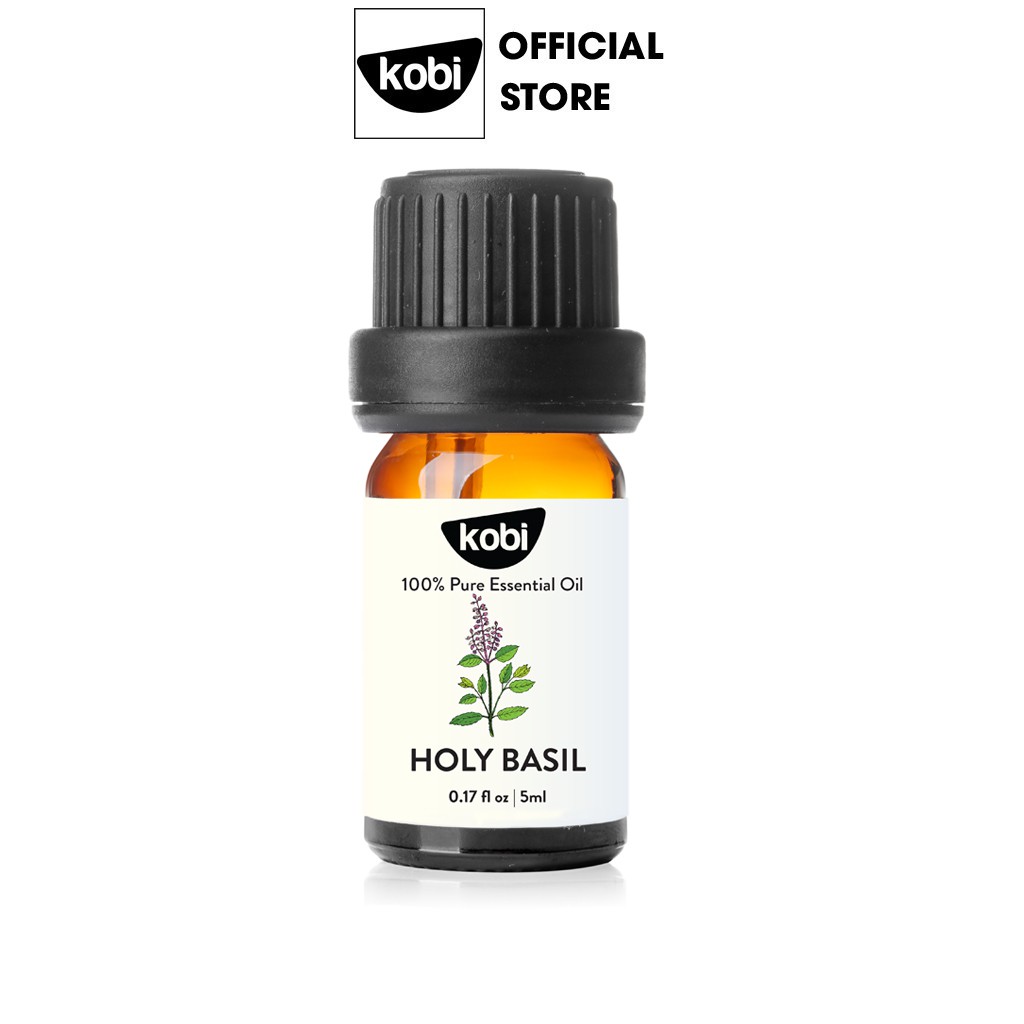 Tinh dầu Hương nhu Kobi Holy basil essential oil giúp đuổi muỗi, khử mùi, làm thơm phòng - 30ml
