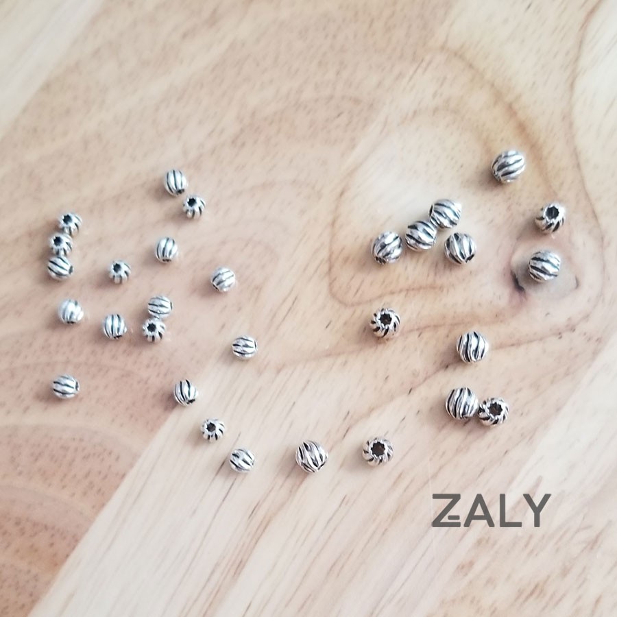 Charm bạc chặn lu thống gợn sóng CC22, Bạc 925