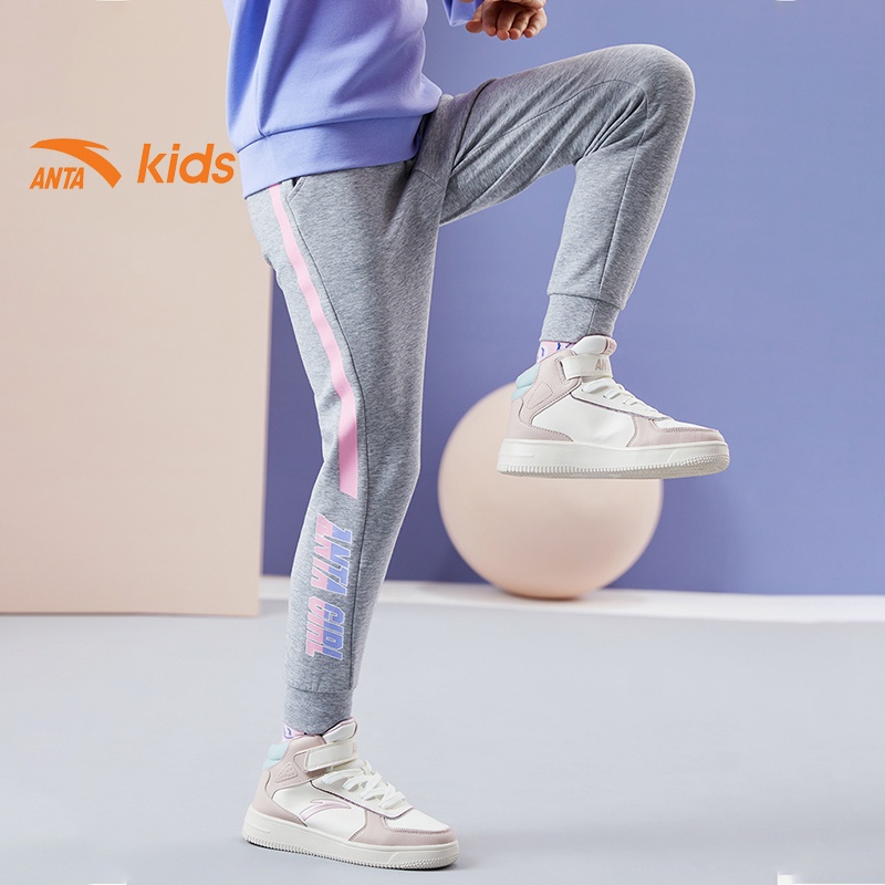 Quần dài thể thao bé gái thương hiệu thời trang Anta Kids 362135740