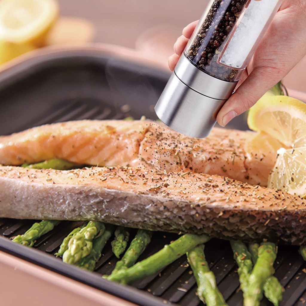 Cối Xay Tiêu Bằng Thép Không Gỉ 2 Trong 1