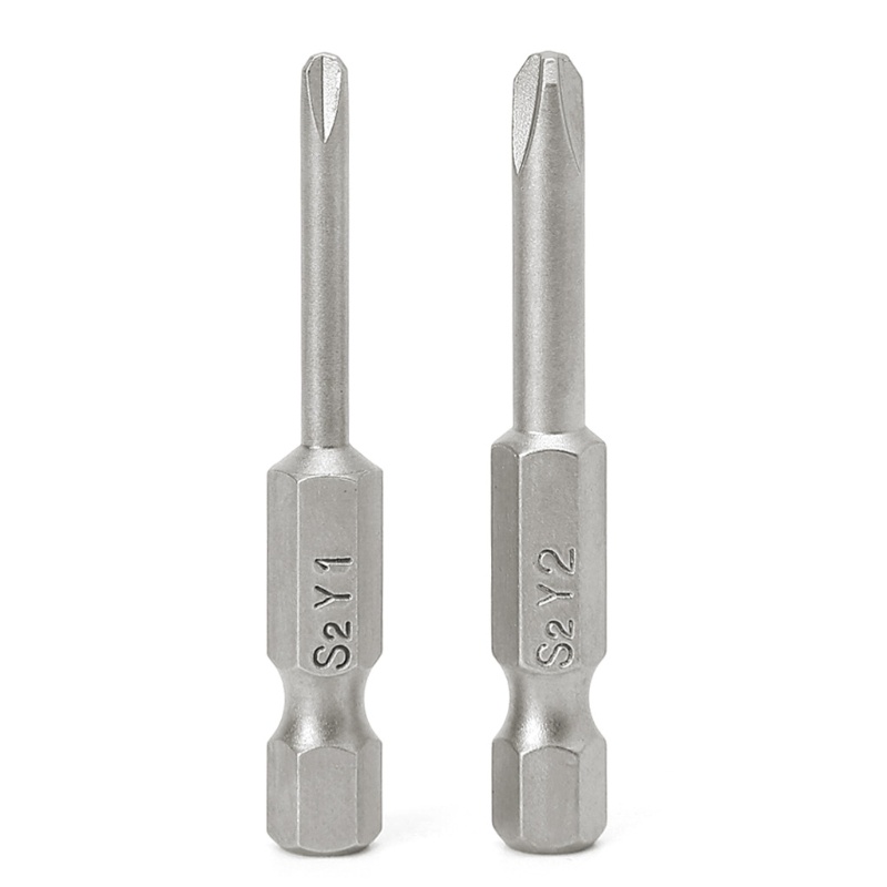Chu 2 chiếc 50mm từ tính 1 4 hex shank tri-wing y tip cho bộ tua vít đầu