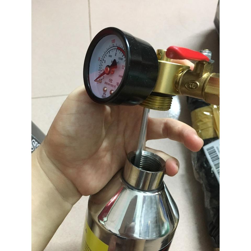 Dụng cụ bơm rửa dàn điều hòa ô tô 1L, inox 304, bình xúc vệ sinh dàn nóng lạnh