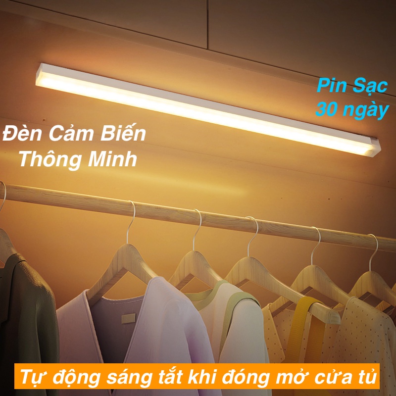 Đèn Led Cảm Biến Không Dây Gắn Tủ Quần Áo, Tủ Bếp, Tủ Đồ, Tủ Rượu, Chân Giường, Góc Tối, mang đi du lịch...