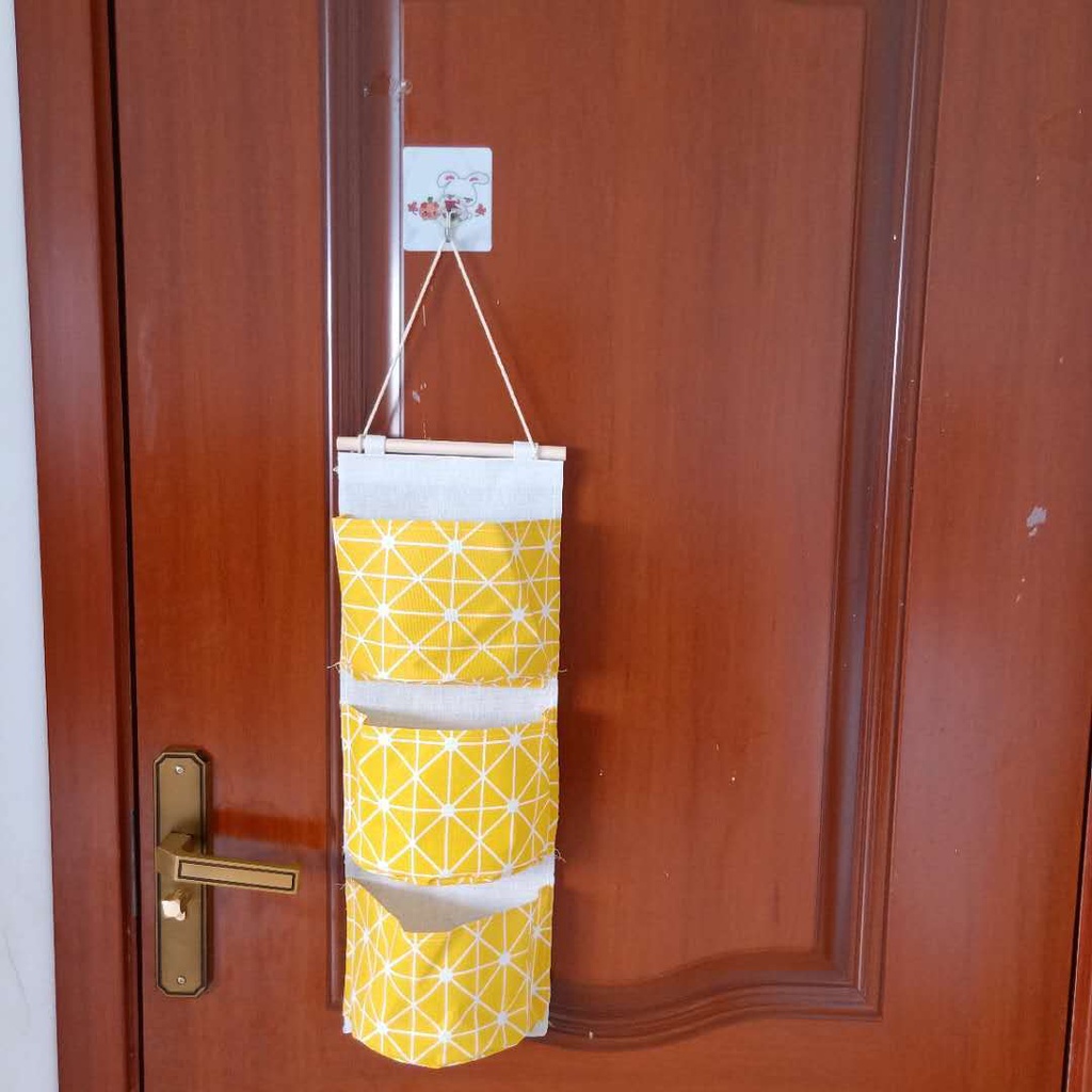 Túi Vải Treo Tường 3 Tầng Hoa Văn Xinh Xắn