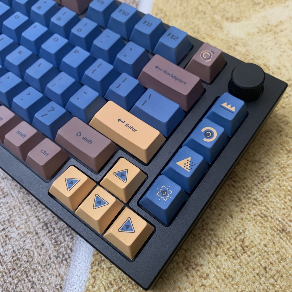 [Mã SKAMSALE03 giảm 10% đơn 200k] Keycap Cho Bàn Phím Cơ Cherry DAGK XANH NÂU 128 Phím | EZPC