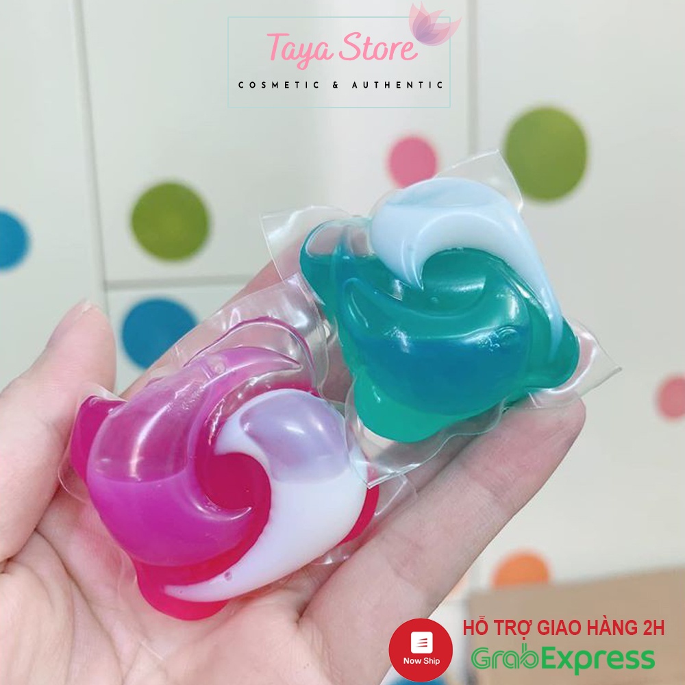 Viên giặt xả Gelball 3D Nhật Bản Viên giặt hương nước hoa hộp 17 viên và túi 44 viên