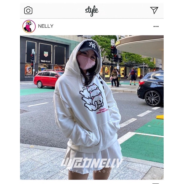 Áo hoodie nelly heybig nỉ lót lông sale (có sẵn) 3 mèo | BigBuy360 - bigbuy360.vn