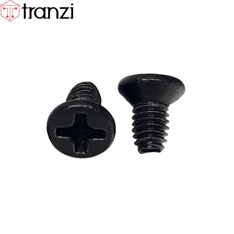 Vít tự tạo ren bake đầu bằng mạ đen M3x6 - túi 50 cái