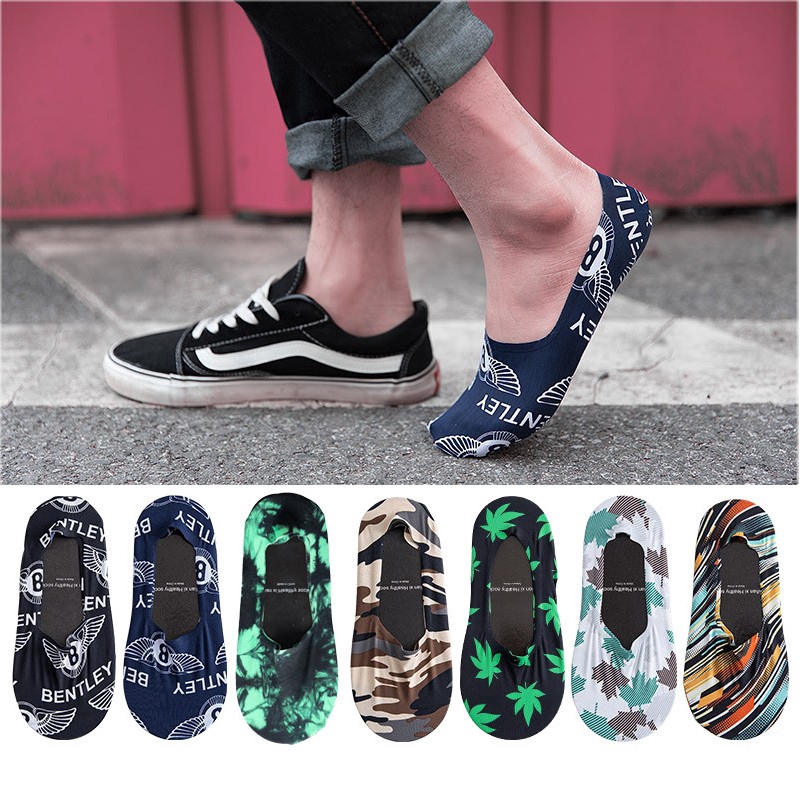 1 Đôi Tất Ngắn Mỏng Chống Trượt Thời Trang Cho Nam