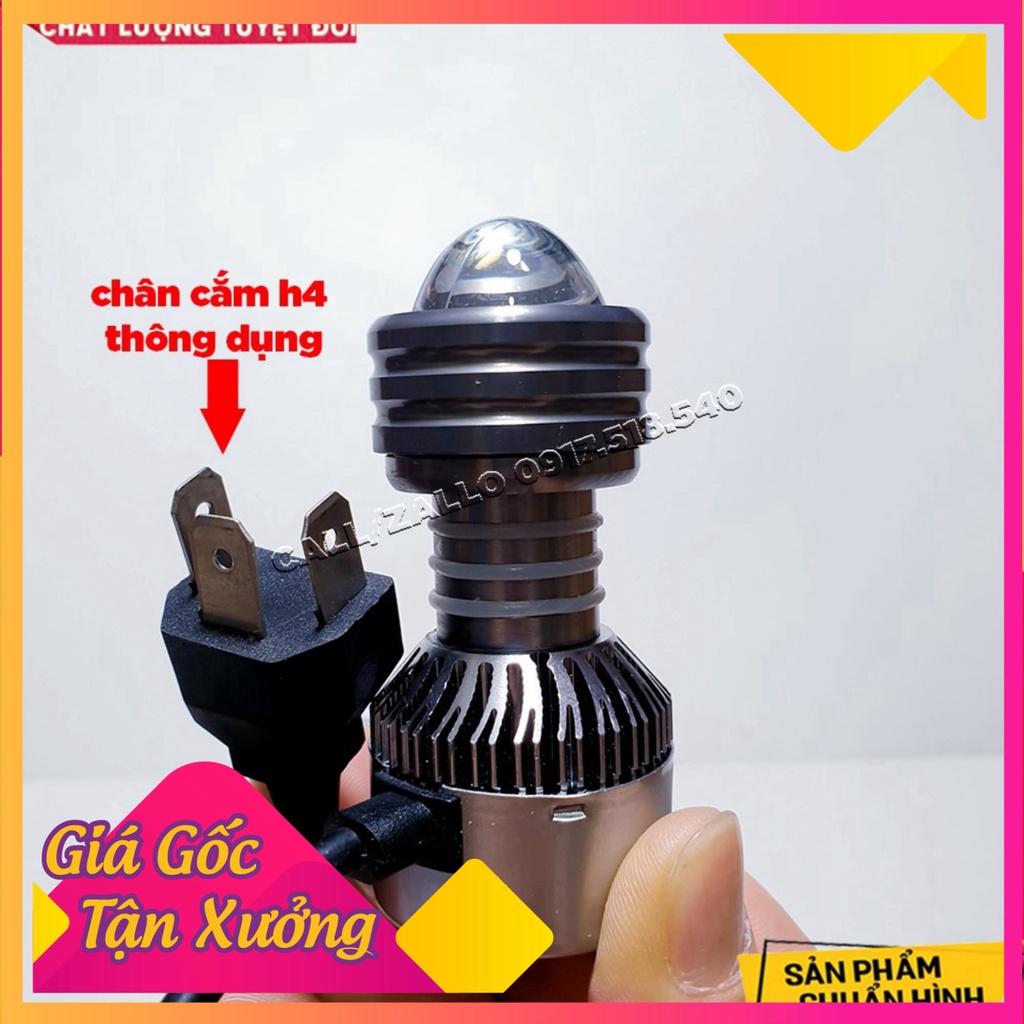 Bóng Đèn Bi Cầu U12 Chân H4 Thông Dụng 2 Màu Gắn Oto - Xe Máy (Ảnh Sp thật)