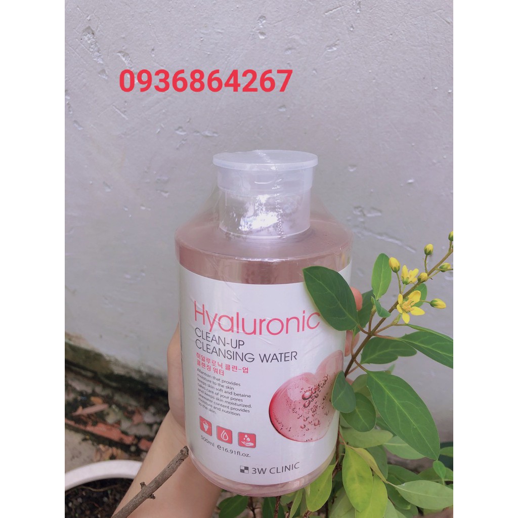 Nước Tẩy Trang 3W CLINIC Hyaluronic 500ml