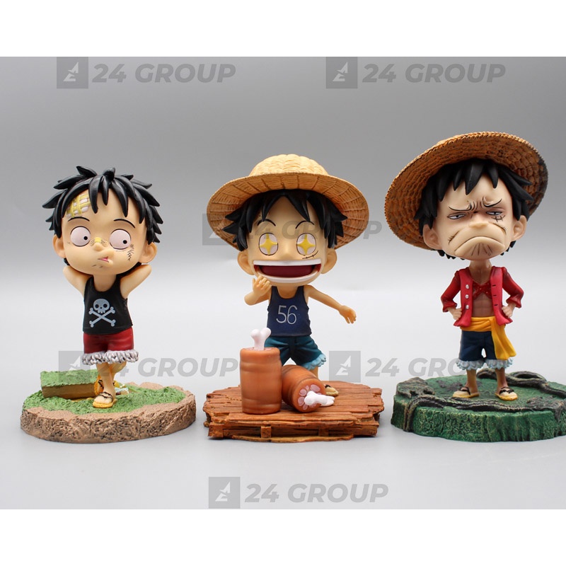 [15CM] Mô hình tượng đồ chơi Monkey D Luffy Chibi có base đẹp TRONG anime đảo hải tặc fig figure one piece