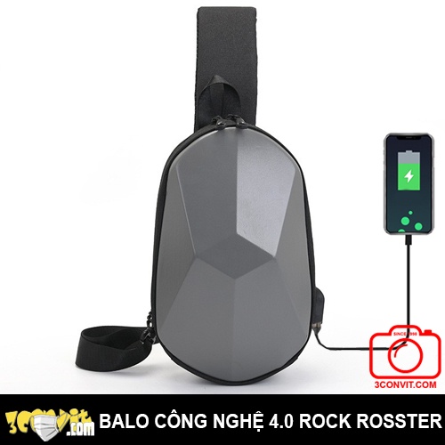 Balo đeo chéo kim cương công nghệ 4.0 Rockrosster