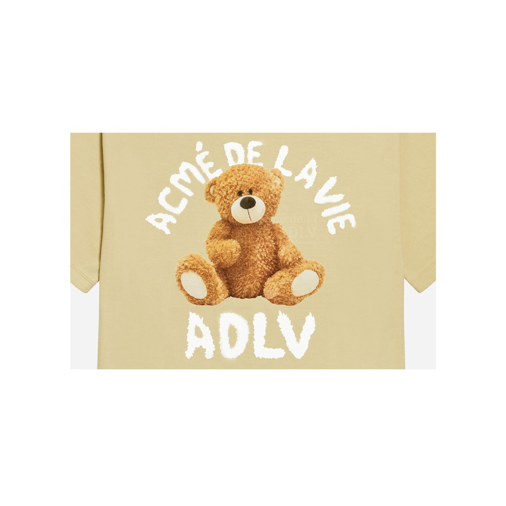 Áo thun ngắn tay cổ tròn ADLV Teddy Bear (Bear Doll) Beige - Màu Be (Vàng Nâu)