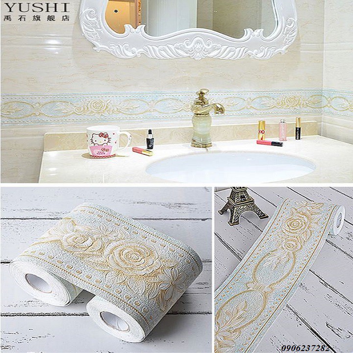 Dán viền hoa văn trang trí tường cuộn 5m