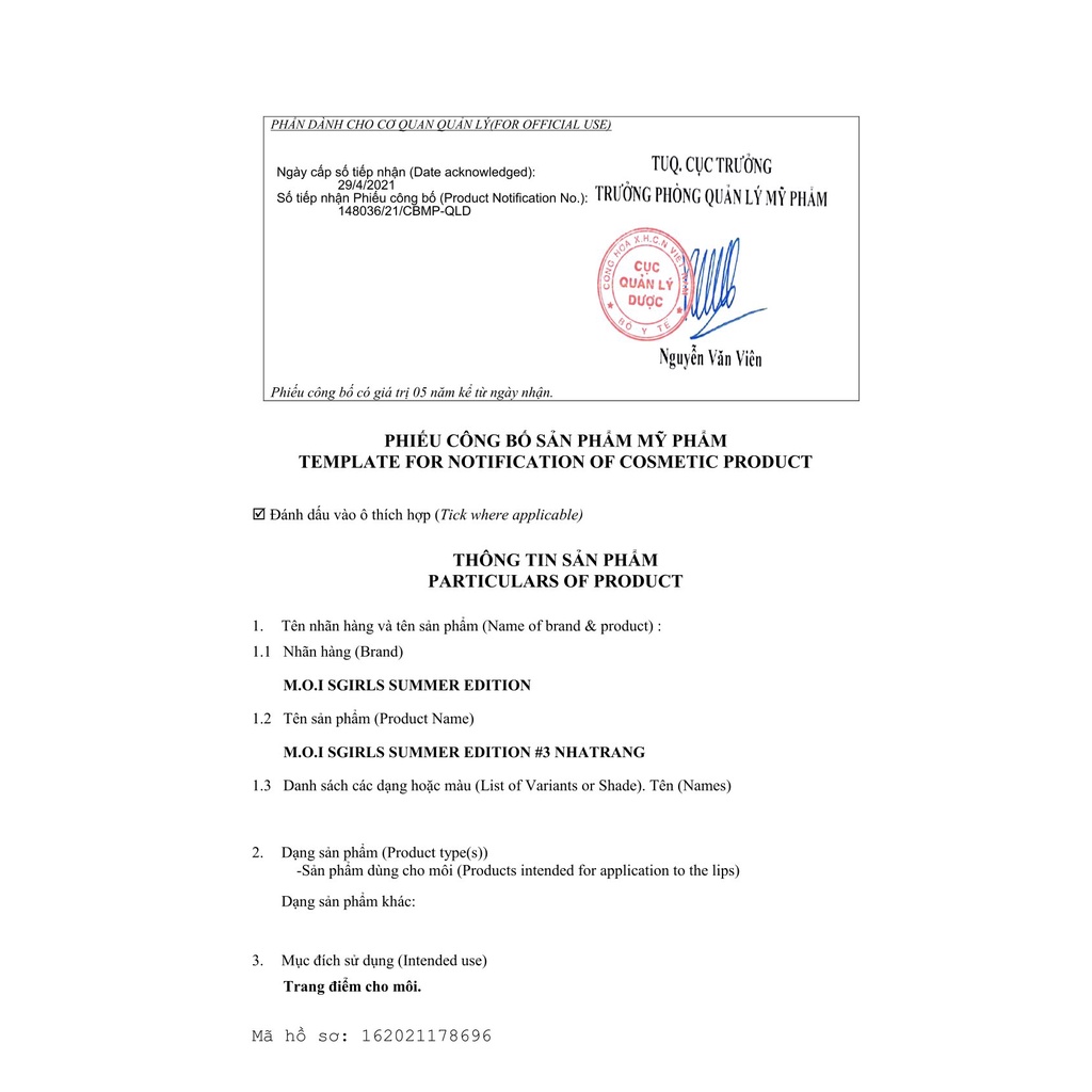 Son Kem Lì SGirls Summer chất nhung mềm mại nhiều dưỡng - Son MOI COSMETICS Hồ Ngọc Hà