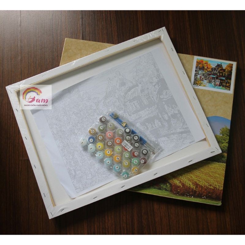 Tranh Tô Màu Số Hóa Nàng Thơ Nhiều Mẫu Hot -Đã Căng Khung