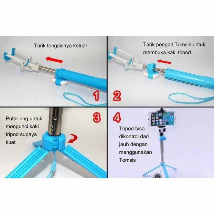 Gậy Chụp Ảnh Selfie 3 Trong 1 Kết Nối Bluetooth | BigBuy360 - bigbuy360.vn