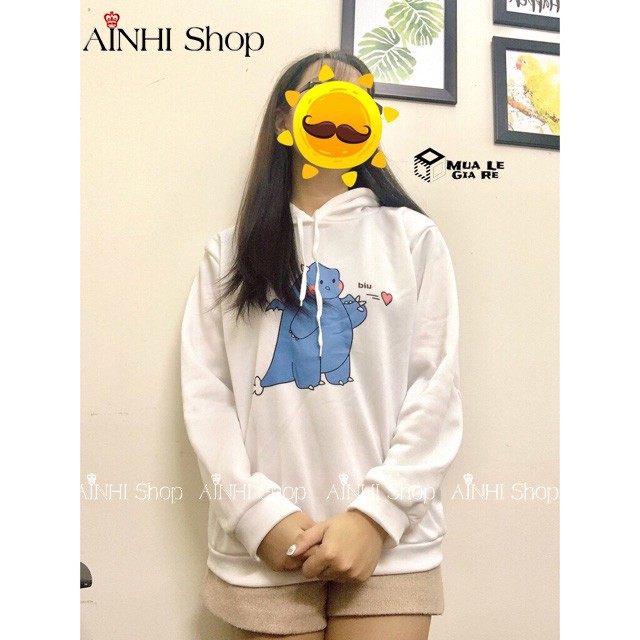 Áo Khoác Nỉ ❤️FREESHIP❤️ Áo Khoác Hoodie Khủng Long Nhí Siêu Dễ Thương | BigBuy360 - bigbuy360.vn
