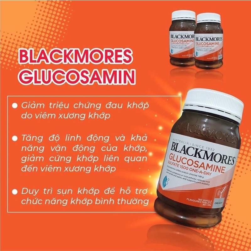 Viên uống bổ xương khớp Blackmores Glucosamin 1500mg (Chai 180 viên)