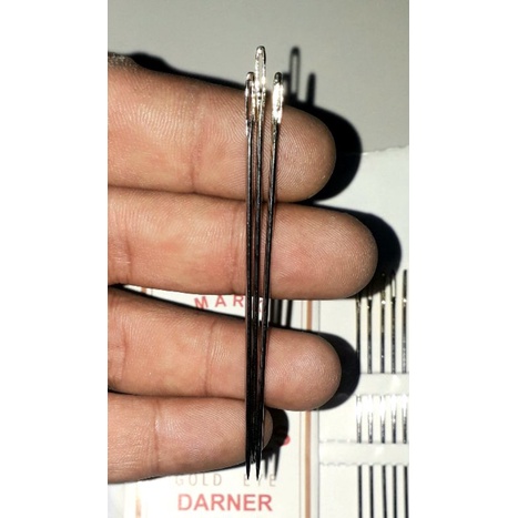 3 chiếc lẹm (kim to) dùng trong may vá đuôi vàng bằng thép không gỉ