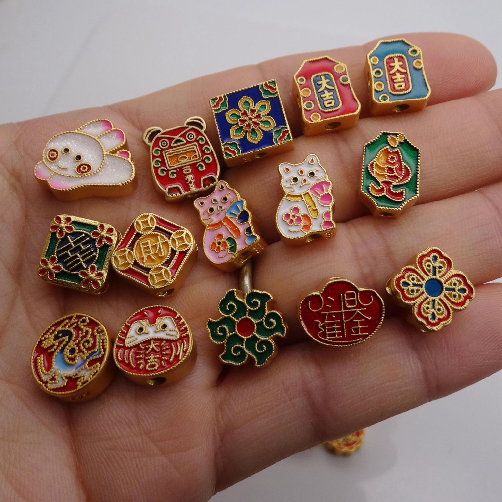 Vòng Tay May Mắn Bằng Đồng Thau Mạ Vàng Dễ Thương