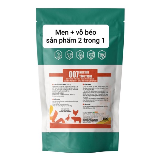 Men tiêu hóa Siêu tăng trọng 007  gói 200gr
