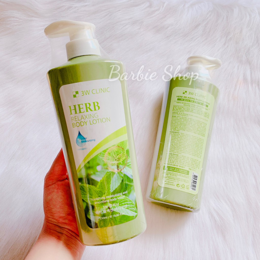 Kem Body Milk Dress King 500ml + 3W Clinic Herb Relaxing Body Lotion 550ml + Coco Blue 200g