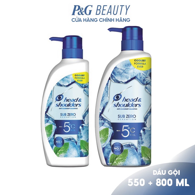 [Mã PGSBD giảm -8% đơn 250K] Dầu gội Head & Shoulders làm sạch gàu subzero 550ml