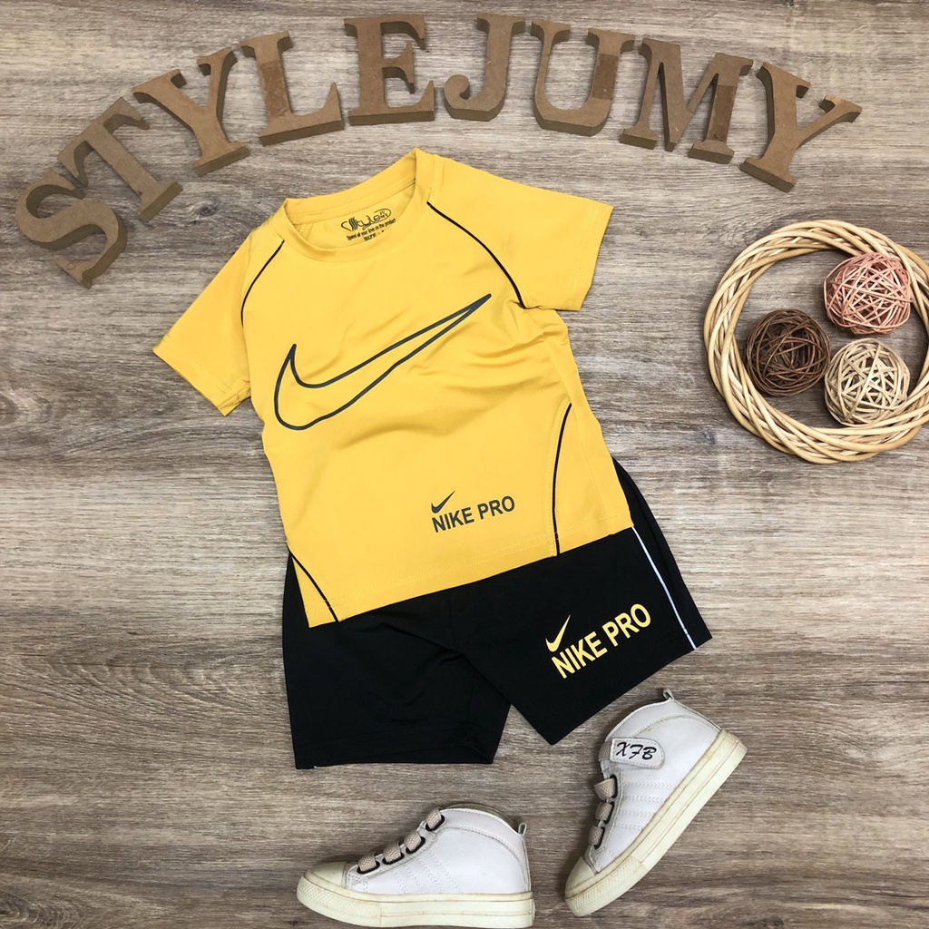 SIZE 11-XXL (37-75KG) ĐỒ BỘ BÉ TRAI THUN LẠNH NGẮN TAY THUN LẠNH TRƠN IN MÓC N-IKE PRO