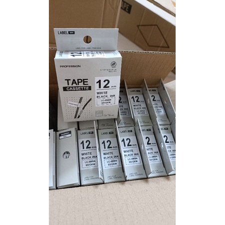 Băng mực in nhãn cỡ 6mm,9mm,12mm,18mm dài 8m dùng cho máy TEPRA PRO KING JIM SR-R170V / SR530 / SR970 / SR5900P /SR7900P