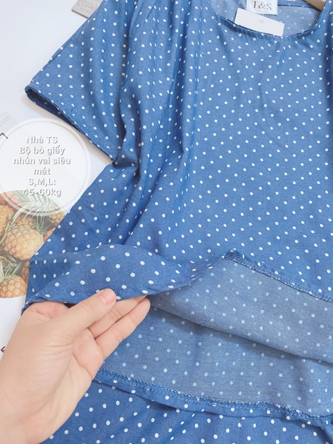 XẢ SỈ BỘ BÒ GIẤY CHẤM BI SIÊU MÁT NỮ NHÚN VAI | BigBuy360 - bigbuy360.vn